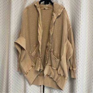 Free People FP One Oversized Ash Hoodie Full Zip